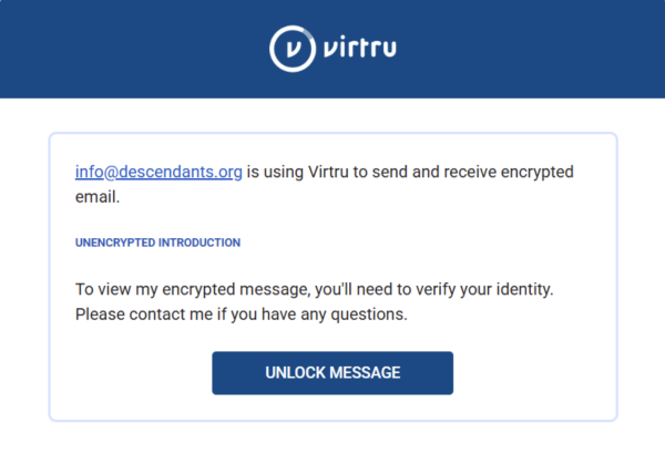 Virtru email example